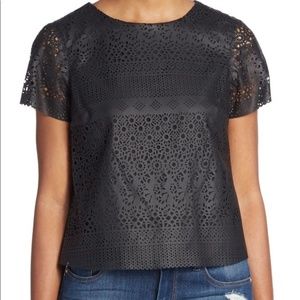 Sam Edelman Laser Cut Crop Top